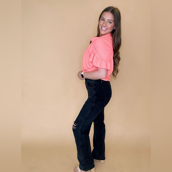 NWT Judy Blue 90's Rigid Magic Straight Leg Jeans - Black Size 15 - Picture 5 of 10